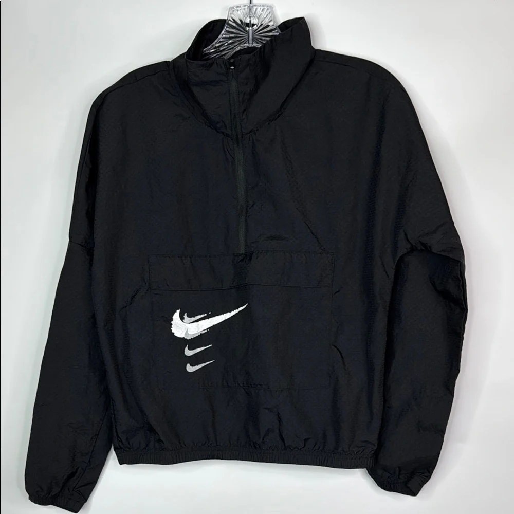Nike Epic Training Track Pullover Black Running Jacket Size XS